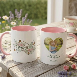 Tasse Florale Mamie - Cadeau Botanique Aquarelle