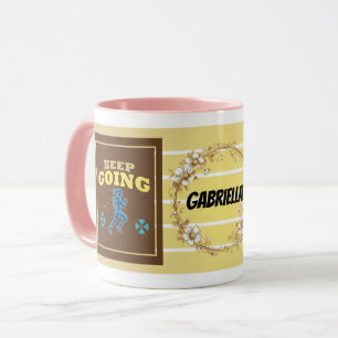 Tasse florale motivationnelle personnalisée - Cont