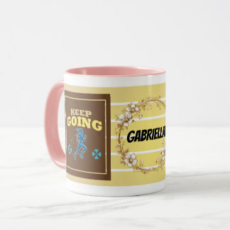 Tasse florale motivationnelle personnalisée - Cont