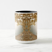 Tasse florale ornée moderne en or (Centre)