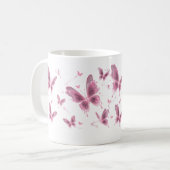 Tasse florale Papillon Rose (Devant gauche)