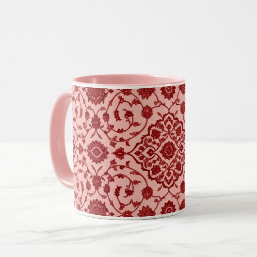Tasse florale persane rose (Devant gauche)