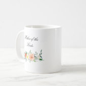 Tasse florale personnalisée de faveur de mariage (Devant gauche)