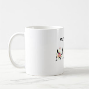 Tasse florale personnalisée Meilleure Maman Cade