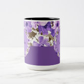 Tasse florale pourpre et blanche personnalisée (Centre)