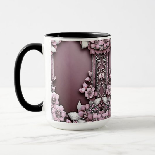 Tasse florale rose (Gauche)