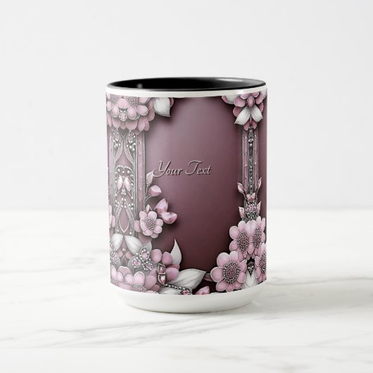 Tasse florale rose (Centre)