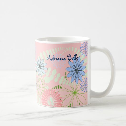 Tasse florale rose de bébé (Droite)