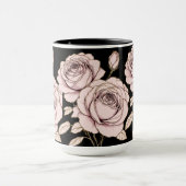 Tasse florale rose rose pâle (Centre)