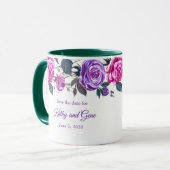 Tasse florale - Sauvegarder la date (Devant gauche)