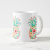 Tasse Florale Tropicale à l'Ananas (Devant droit)