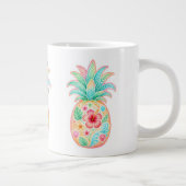 Tasse Florale Tropicale à l'Ananas (Droite)