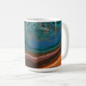 Tasse fluide en agate turquoise et rose (Devant droit)