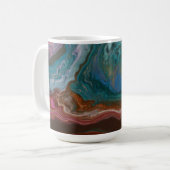 Tasse fluide en agate turquoise et rose (Devant gauche)