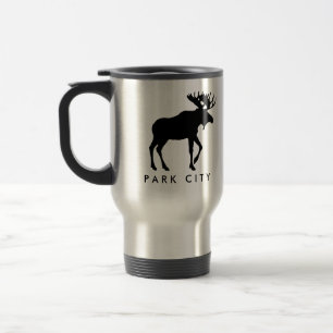 Tasse foncée de voyage d'orignaux - souvenir de