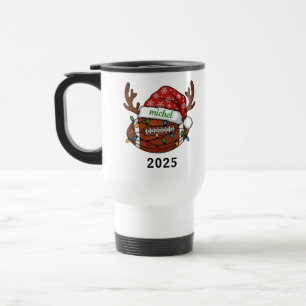 Tasse Football Sports Noël 2025 Nom personnalisé