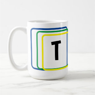 Tasse - Formes géométriques simplistes et initiale