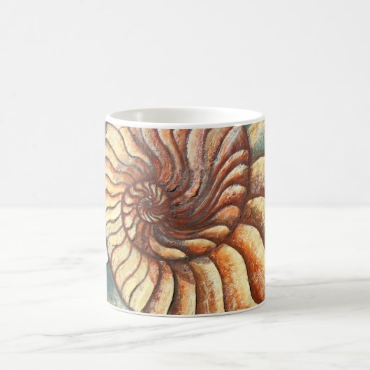 Tasse fossile 2 d'art d'ammonite (Centre)
