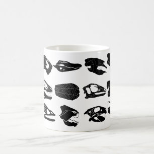 Tasse fossile de crânes