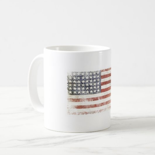 Tasse fraîche avec le drapeau affligé des (Devant gauche)