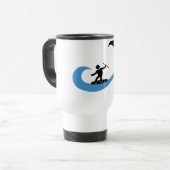 Tasse fraîche de kitesurf avec l'icône de kitesurf (Devant gauche)