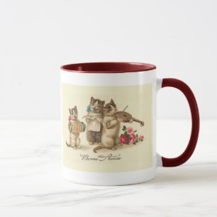 Tasse française vintage de nouvelle année de