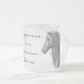 Tasse frisonne en verre givré de cheval (Devant droit)