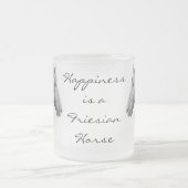 Tasse frisonne en verre givré de cheval (Centre)