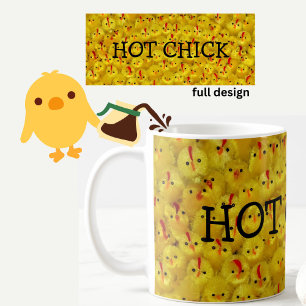 Tasse Fun CHICHE Chaud Jaune poussin bébé 