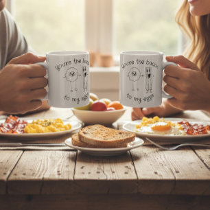 Tasse Fun Foodie Âme Sœur Bacon & Œufs Romantiqu