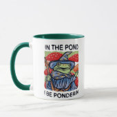 Tasse Fun Frog – Dans l'étang, soyez pensif (Gauche)