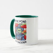 Tasse Fun Frog – Dans l'étang, soyez pensif (Devant gauche)