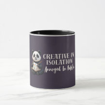 Tasse Fun Panda Introverti - Créatif dans l'Isolem