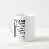 Tasse Funéraire Drôle de Faucheuse (Devant gauche)