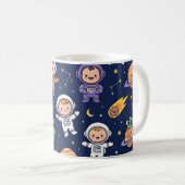 Tasse Fusée Spatiale – Motif Astronaute Mignon (Devant droit)