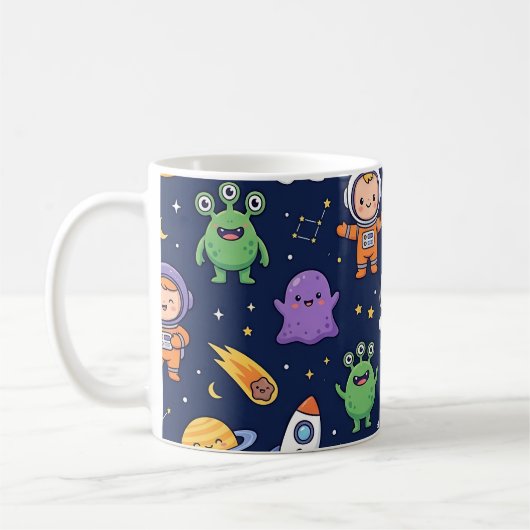 Tasse Fusée Spatiale – Motif Astronaute Mignon (Gauche)
