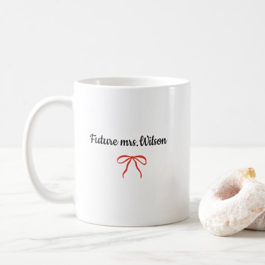 Tasse Future Mme Café Fiancée Cadeau (Avec donut)
