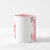 Tasse G initiale florale | Nom et traits personnal (Centre)
