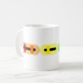 Tasse gaie de barre de code Morse (Devant gauche)