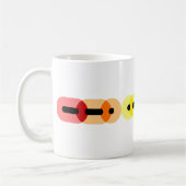 Tasse gaie de barre de code Morse (Gauche)