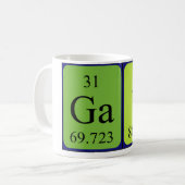 Tasse gaie de nom de table périodique (Devant gauche)