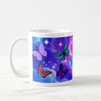 Tasse Galaxie & Étoiles Papillon Magique