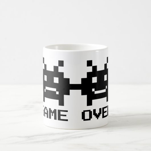 Tasse GAME OVER 8 bits pixel art pour couple marié (Centre)
