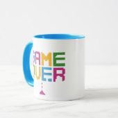 Tasse Game Over Gamer – Café de jeu rétro pixel (Devant gauche)