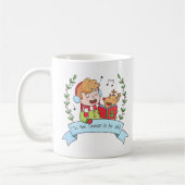 Tasse Garçon et Renne de Chansons de Noël Joyeuses (Gauche)