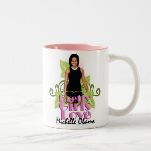 Tasse gauche de "joli amour de filles" de Michelle