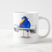 Tasse Géante 3d Haltérophile d'oiseaux bleus (Droite)