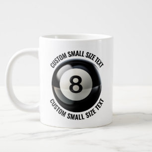 Tasse géante 8 boule personnalisée avec texte de p