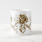 Tasse géante à café Roses d'or (Devant)