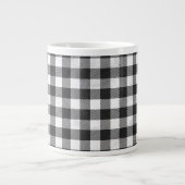 Tasse Géante à damiers Plaid Noir Et Blanc (Devant)